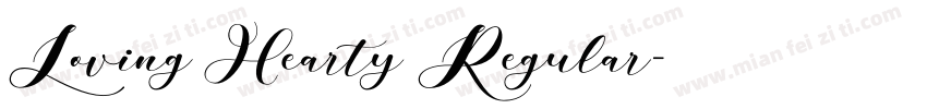 Loving Hearty Regular字体转换